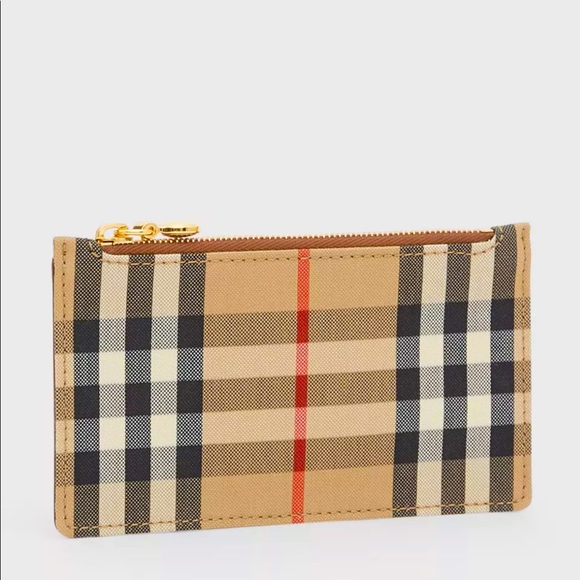Burberry Accessories - BURBERRY Vintage Leather Zip Card Case